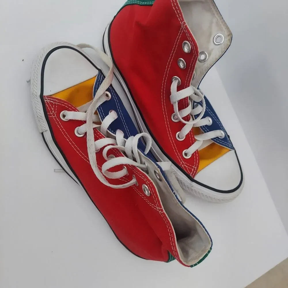 Converse Chuck Taylor Color Block Hi Top Sneakers Women's 7 Men's 5